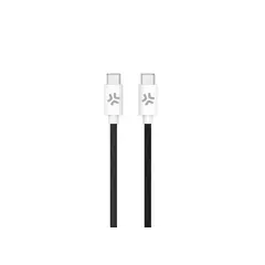 USB კაბელი Celly PD USB Type-C cable to USB Type-C (60 W) 1.5M Black  - Primestore.ge