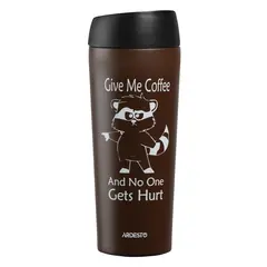 თერმოსი Ardesto Travel mug Coffee time Raccoon 450 ml  - Primestore.ge