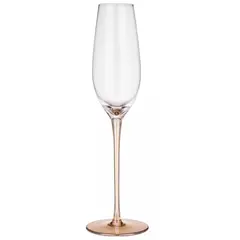 ჭიქების ნაკრები Ardesto AR2621G Black Mars Amber, 210ml, 2pcs, Champagne Glasses Set, Transparent/Golden  - Primestore.ge
