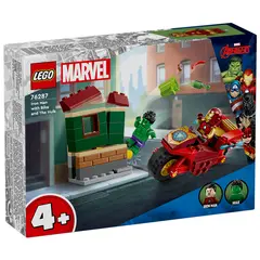 ლეგო LEGO Marvel Iron Man with Bike and The Hulk  - Primestore.ge