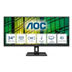 მონიტორი AOC U34E2M 34" WQHD 100Hz VA 1ms 2xHDMI DP  - Primestore.ge