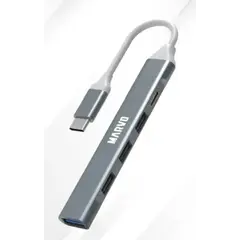 USB ჰაბი MARVO UH008 USB HUB (USB C to A 3x USB 2.0 1xUSB 3.0)  - Primestore.ge