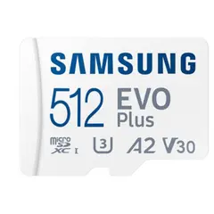 მეხსიერების ბარათი Samsung EVO Plus A2 V30 microSDXC UHS-I 512GB сlass10 MB-MC512SA  - Primestore.ge
