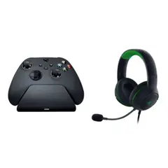 სათამაშო ნაკრები Razer Legendary Duo Bundle for Xbox: Kaira Wireless Headset and Quick Charging Stand - RZ82-03480100-B3M1  - Primestore.ge