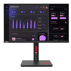 მონიტორი Lenovo 23.8'' ThinkVision T24i-30 (63CFMATXEU) - Black  - Primestore.ge
