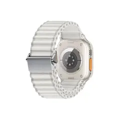 სმარტ საათის სამაჯური TVC Apple Watch Series 10 42mm / 9 8 7 41mm / SE (2023) SE (2022) SE 6 5 4 40mm / 3 2 1 38mm Wavy Texture Nylon Strap - White  - Primestore.ge