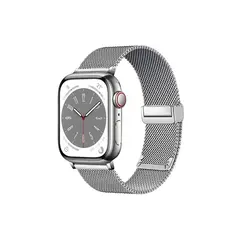 სმარტ საათის სამაჯური TVC KALEBOL Magnetic Buckle Watch Band for Apple Watch Series 10 9 8 7 SE 6 5 4 3 2 1 42mm 41mm 40mm 38mm Stainless Steel Strap - Silver  - Primestore.ge