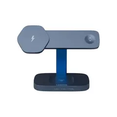 პორტატული დამტენი CANYON wireless charger HEXAGON WCS-310 3in1DarkGrey/Blue  - Primestore.ge