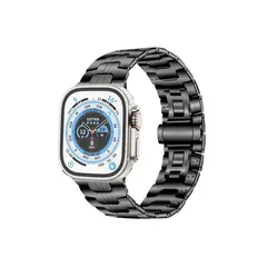 სმარტ საათის სამაჯური TVC Samsung Galaxy Watch Ultra 47mm Watch Band Solid Stainless Steel Metal Strap - Black  - Primestore.ge