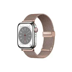 სმარტ საათის სამაჯური TVC KALEBOL Magnetic Buckle Watch Band for Apple Watch Series 10 9 8 7 SE 6 5 4 3 2 1 42mm 41mm 40mm 38mm Stainless Steel Strap - Rose Gold  - Primestore.ge