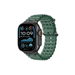 სმარტ საათის სამაჯური TVC Ocean Watch Strap for Apple Watch Series 10 Ultra 9 8 7 SE 6 5 4 3 2 1 46mm 49mm 45mm 44mm 42mm Silicone Band - Green+Black Buckle  - Primestore.ge