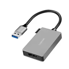 ადაპტერი Logilink UA0233A USB 3.0 adapter USB-A/M to HDMI-A/F 1080p grey 0.15 m  - Primestore.ge