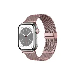 სმარტ საათის სამაჯური TVC KALEBOL Magnetic Buckle Watch Band for Apple Watch Series 10 9 8 7 SE 6 5 4 3 2 1 42mm 41mm 40mm 38mm Stainless Steel Strap - Pink  - Primestore.ge