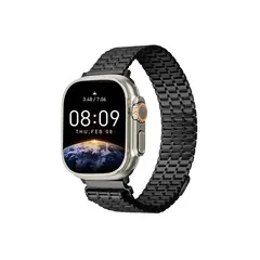 სმარტ საათის სამაჯური TVC LEMONDA Magnetic Strap For Apple Watch Series 10 Ultra 9 8 7 SE 6 5 4 3 2 1 46mm 49mm 45mm 44mm 42mm Metal Watch Band - Black  - Primestore.ge
