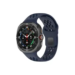 სმარტ საათის სამაჯური TVC Samsung Galaxy Watch Ultra 47mm Fluororubber Watch Band Multiple Holes Breathable Strap - Midnight Blue  - Primestore.ge