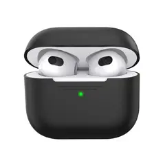 ყურსასმენის ქეისი Silicone Case For AirPods 3 - Black  - Primestore.ge