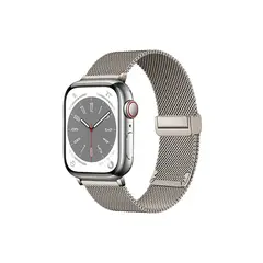 სმარტ საათის სამაჯური TVC KALEBOL Magnetic Buckle Watch Band for Apple Watch Series 10 9 8 7 SE 6 5 4 3 2 1 42mm 41mm 40mm 38mm Stainless Steel Strap - Starlight  - Primestore.ge