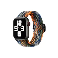სმარტ საათის სამაჯური TVC Apple Watch Series 10 42mm / 9 8 7 41mm / SE (2023) SE (2022) SE 6 5 4 40mm / 3 2 1 38mm Watch Band Braided Nylon Strap - Camo Multi-Color  - Primestore.ge