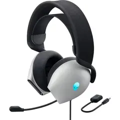 ყურსასმენი Dell 545-BBFJ Alienware, Gaming Headset, Wired, RGB, USB, 3.5mm, Silver  - Primestore.ge