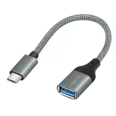 ადაპტერი Logilink CU0106 USB 3.2 Gen1 USB-C adapter C/M to USB-A/F OTG auminum 0.15m  - Primestore.ge