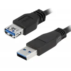 კაბელი LogiLink CU0042 Extension Cable USB 3.0 Type A to Type A Black 2m  - Primestore.ge