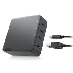 დამტენი Lenovo G0A6130WEU 130 W Multi-Port Charger Gray  - Primestore.ge