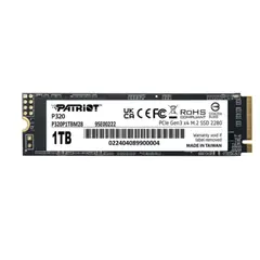 მყარი დისკი Patriot P320 1TB SSD M.2 PCIe Gen3 x 4 NVMe - P320P1TBM28  - Primestore.ge