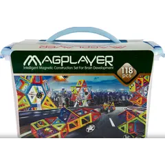 მაგნიტური კონსტრუქტორი Magplayer Designer magnetic box set 118  - Primestore.ge