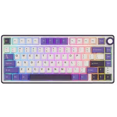 კლავიატურა Royal Kludge RK R75 RGB Mechanical Keyboard, Brown switch, Hot Swappable, Hot Swappable, Type-C wired, Blackberry  - Primestore.ge