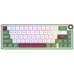 კლავიატურა Royal Kludge RK R65 RGB Mechanical Keyboard, Chartreuse switch, Hot Swappable, Type-C wired, Green sand  - Primestore.ge