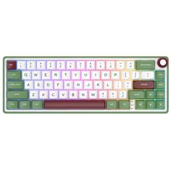 კლავიატურა Royal Kludge RK R65 RGB Mechanical Keyboard, Brown switch, Hot Swappable, Type-C wired, Green sand  - Primestore.ge