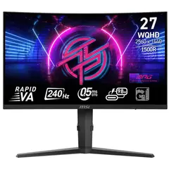მონიტორი MSI 9S6-3CD04H-061 MPG 275CQRXF, 27", Monitor, WQHD, VA, HDMI, USB-C, USB, DP, Black  - Primestore.ge