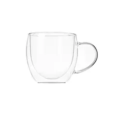 ჭიქა ARDESTO Double wall borosilicate glass mug set 250 ml 2 pcs with handles  - Primestore.ge