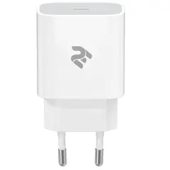 მობილურის დამტენი 2Е WC1USBC20W-W Wall Charger USB-C PD3.0 DC5V/3A, Max 20W White  - Primestore.ge