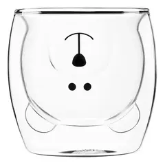 ჭიქა Ardesto AR2625GA Double wall borosilicate glass mug set Animals, 250 ml, 2 pcs  - Primestore.ge