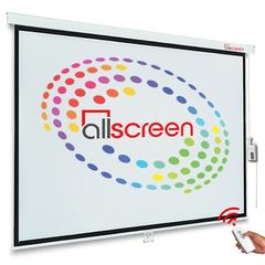 Projector Electric Screen ALLSCREEN ELECTRIC PROJECTION SCREEN 180X180CM HD FABRIC CMP-7272 WITH REMOTE CONTROL 100 inch