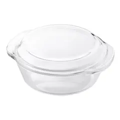 საცხობი ჭურჭელი Ardesto AR2406BG 1.5L Baking Dish With Lid Black Mars Round  - Primestore.ge