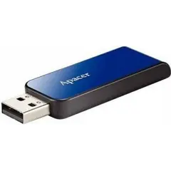 USB ფლეშ მეხსიერება APACER AH334 64GB USB2.0 (AP64GAH334U-1) BLUE  - Primestore.ge