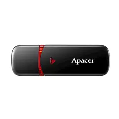 USB ფლეშ მეხსიერაბა Apacer USB2.0 Flash Drive AH333 64GB Black  - Primestore.ge
