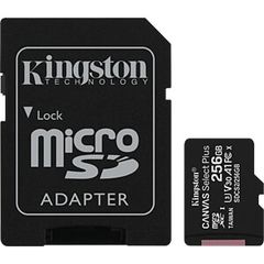 Memory card Kingston 256GB microSDXC C10 UHS-I R100 / W85MB / s Canvas Select Plus + SD