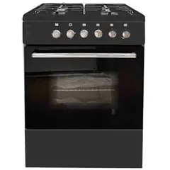 გაზქურა Oz OE 6040 BL OQ60X60B4E Coocker, 4Gas, Oven-Electric, Convection, 3Plates,Lighter, 60x60x85, Black, Top glass  - Primestore.ge