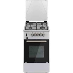 Gas stove Oz OE 5040 IX OSE50X50X4 Coocker, 4Gas, Oven-Electric, 50x50x85, Silver, Top metal