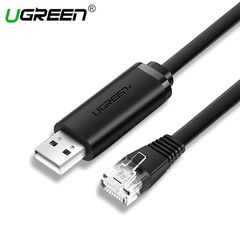 USB LAN კაბელი UGREEN CM204 (50773) USB to RJ45 Console RS232 Cable Serial Adapter for Router 1.5m USB RJ 45 8P8C Console Converter USB Cable  - Primestore.ge
