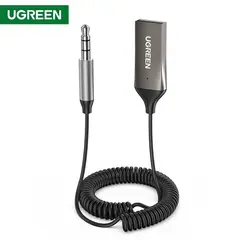 აუდიო ადაპტერი UGREEN CM309 (70601) USB to Aux Car Bluetooth 5.0 Receiver Audio Adapter Black  - Primestore.ge