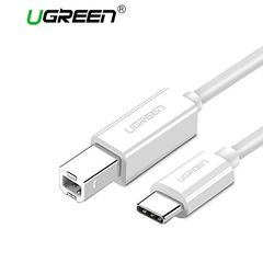 Printer cable UGREEN US241 (40417) USB Type C to USB-B Cable White 1.5M
