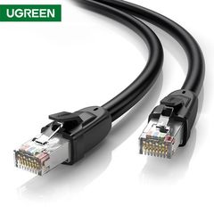 ქსელის კაბელი UGREEN NW121 (80787) Pure Copper Patch Cord Cat8 RJ45 Ethernet Cable 0.5M (Black)  - Primestore.ge