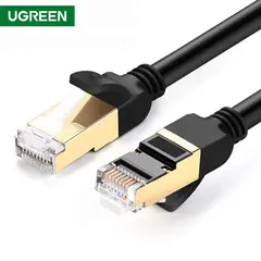ქსელის კაბელი UGREEN NW107 (11277) Cat7 Patch Cord STP Ethernet Lan Cable 1.5m (Black)  - Primestore.ge