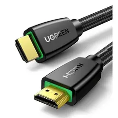 HDMI კაბელი UGREEN HD118 (40410) High-End HDMI Cable with Nylon Braid 2m (Black)  - Primestore.ge