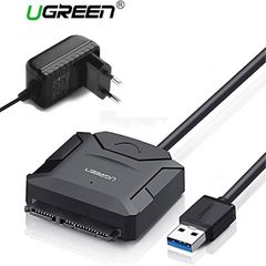 Hard disk drive UGREEN CR108 (20611) USB 3.0 to SATA Hard Driver converter cable with 12V 2A power adapter 50CM