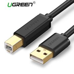 Printer Cable UGREEN US135 (20847) USB 2.0 AM to BM Print Cable 2M Gold-Plated (Black) 2M